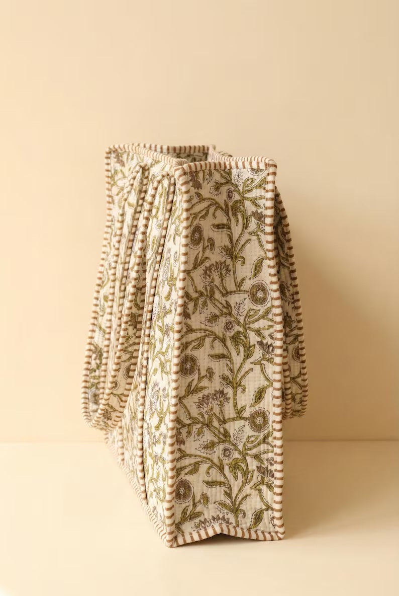 Large Quilted Tote Bag