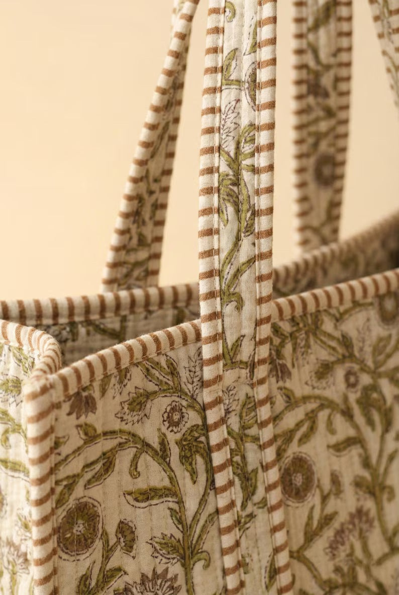 Large Quilted Tote Bag